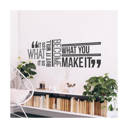 Motivational Wall Sticker / Black / 42 x 14