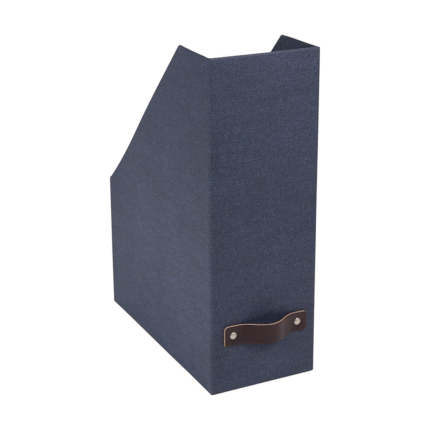 Bigso Box of Sweden Estelle Canvas Fiberboard Upright Magazine Holder and Organizer for Papers and Catalogs with