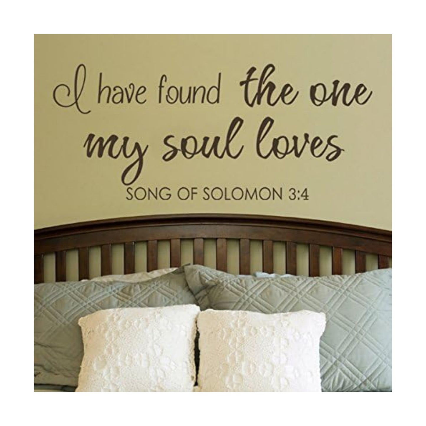 I Have Found The One Whom My Soul Loves Vinyl Love Wall Decal Love Saying Quote / 9"hx22"w / White
