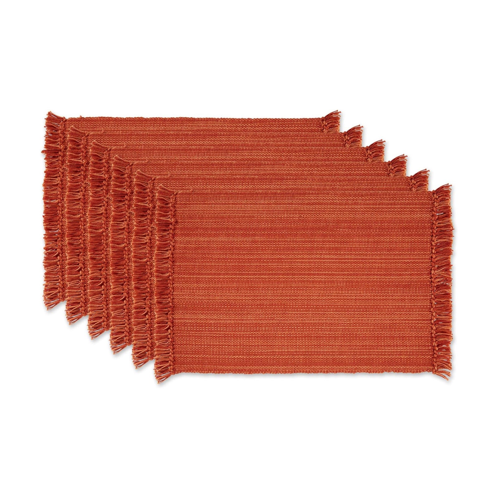 DII Variegated Tabletop Collection, Placemat Set 13x19, Spice, 6 Piece