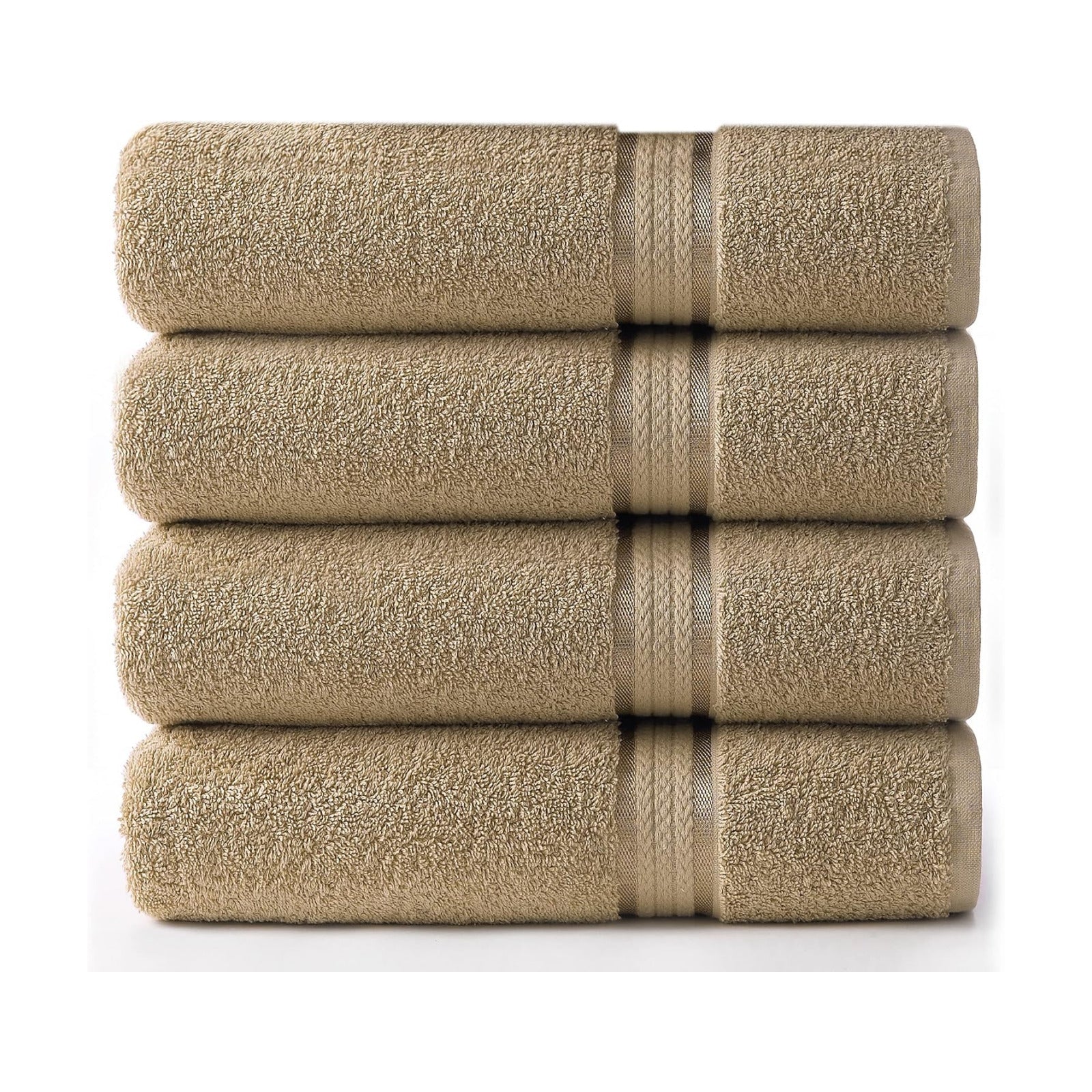 COTTON CRAFT Ultra Soft Bath Towels - 4 Pack 100% Cotton Large 30x54 inches | Oversized 580 GSM Absorbent Linen Bath