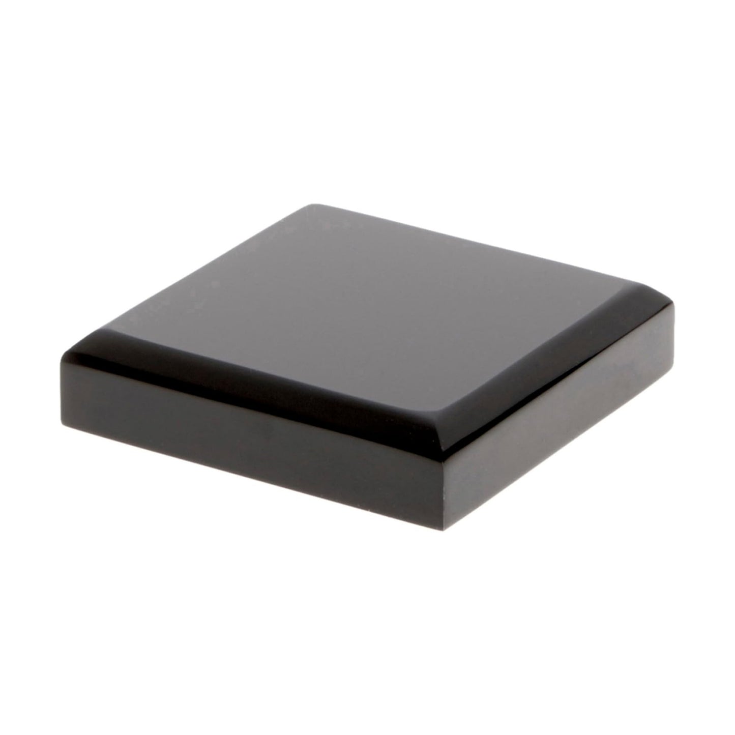 Acrylic Square Beveled Display Base / 3 x 3 x 0.75 / Black