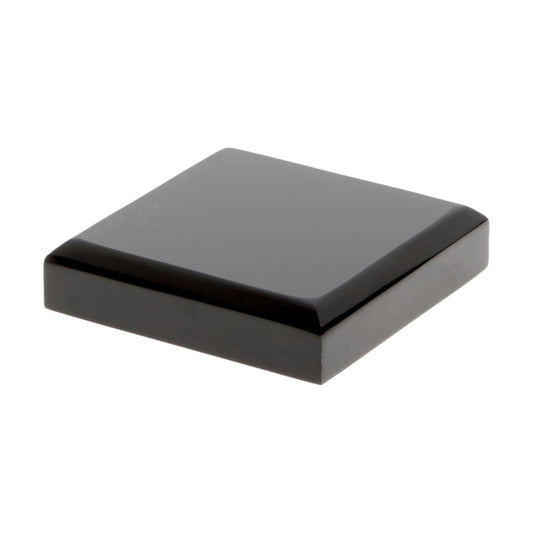 Acrylic Square Beveled Display Base / 3 x 3 x 0.75 / Black