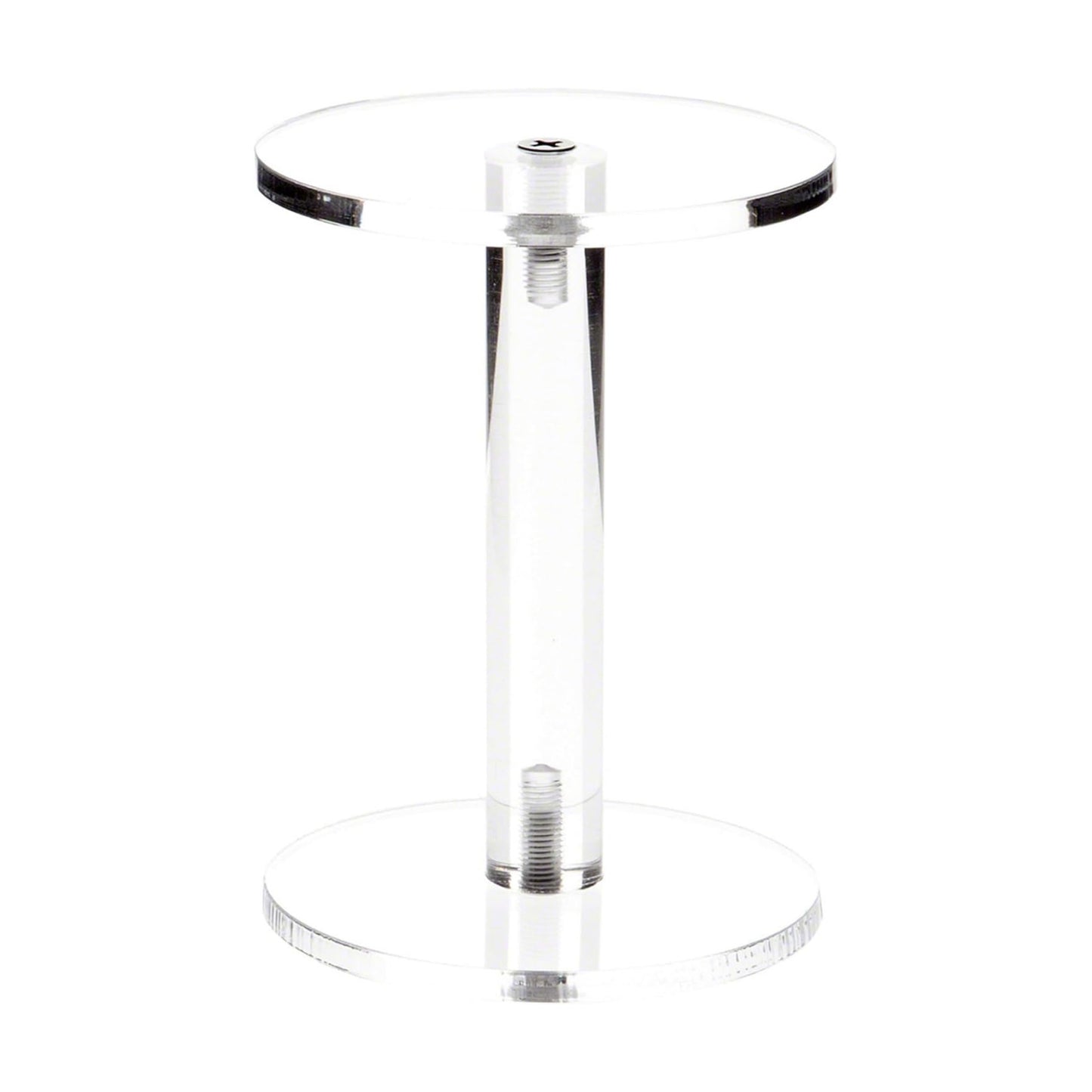Acrylic Round Barbell Pedestal Display Riser / 4.25 x 4.5 x 4.5 / Clear