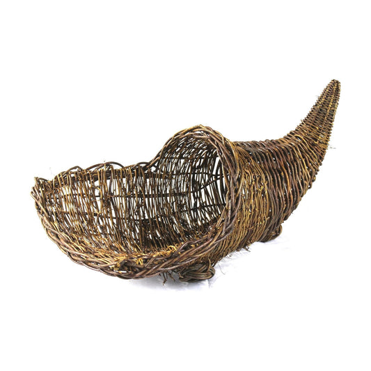 Large-Size Grapevine Cornucopia. The Inside Opening is 10 inches in Diameter so That You can fit Multiple Small Pumpkins, Fruits, Dried Leaves, Flowers, and/or Branches.