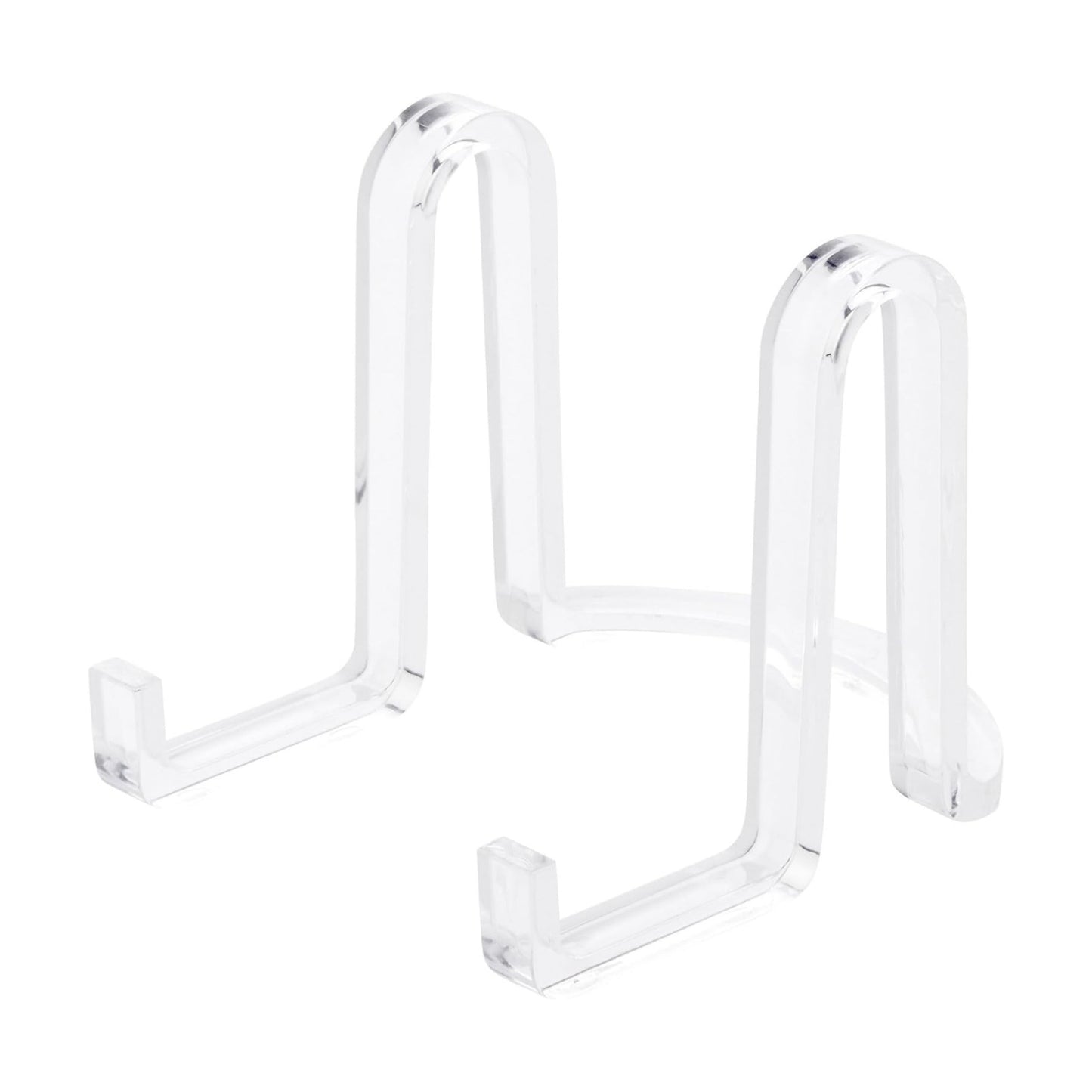 Acrylic Ribbon-Style Display Easel / 3.75 x 3.875 x 5 / Clear