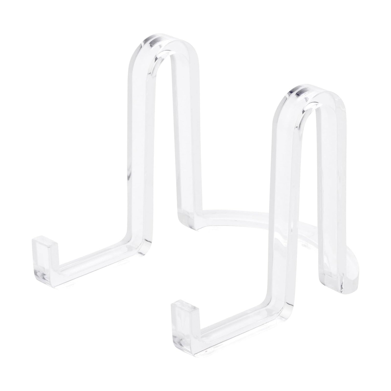 Acrylic Ribbon-Style Display Easel / 3.75 x 3.875 x 5 / Clear