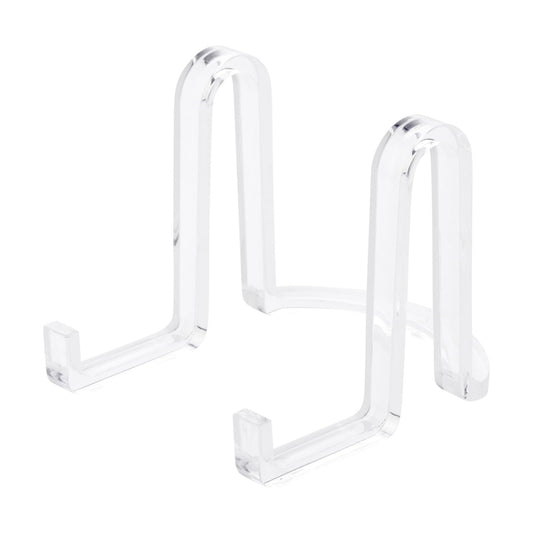 Acrylic Ribbon-Style Display Easel / 3.75 x 3.875 x 5 / Clear