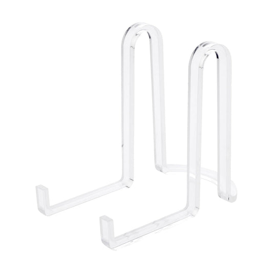 Acrylic Ribbon-Style Display Easel / 6.125 x 3.875 x 6.75 / Clear