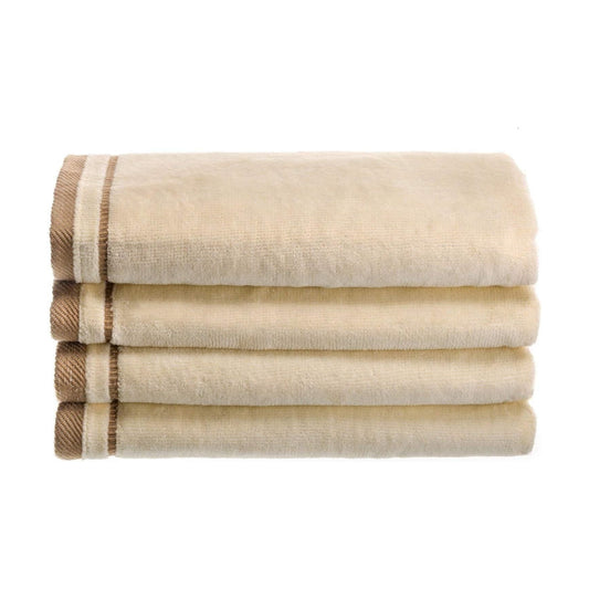 Creative Scents 100% Cotton Velour Fingertip Towels - 4 Pack 11 by 18 Inch – Decorative, Extra Absorbent and Soft Face