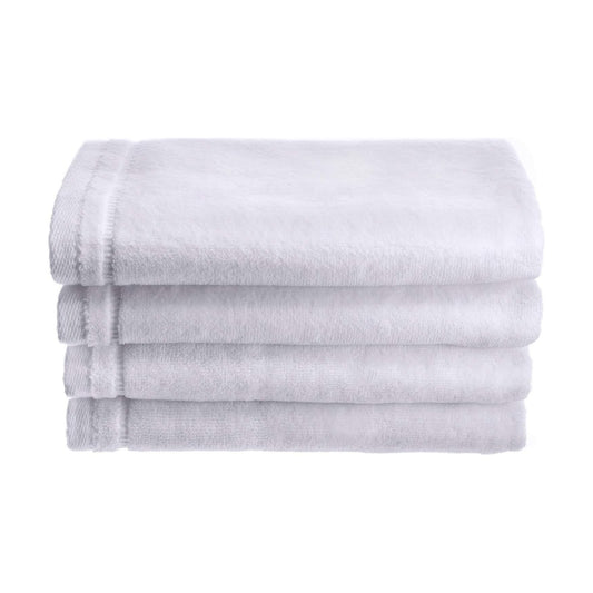 Creative Scents 100% Cotton Velour Fingertip Towels - 4 Pack 11 by 18 Inch – Decorative, Extra Absorbent and Soft Face