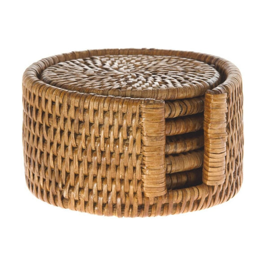 Holder / Woven & Boho Coasters / Honey Brown