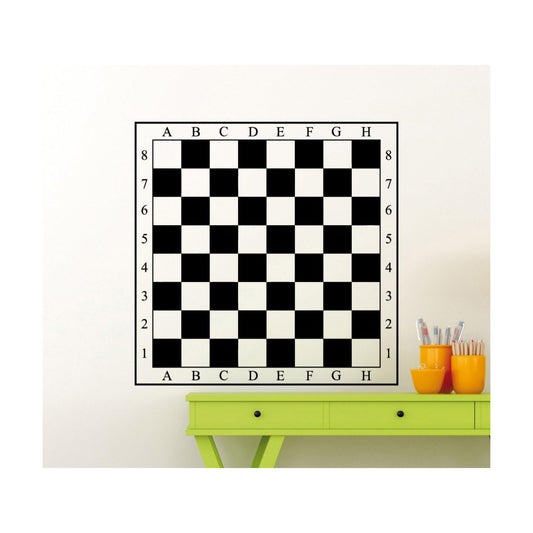 Chessboard Decal Chess Board Wall Vinyl Sticker Checkerboard Mural Home Living Room Design Interior