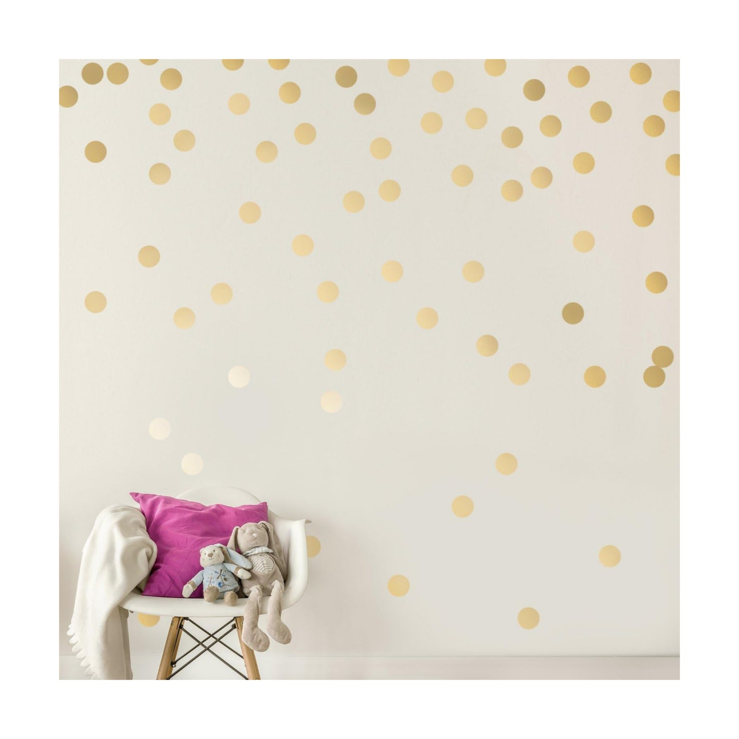 Easy Peel + Stick Wall Decal Dots / Gold / 2 Inch