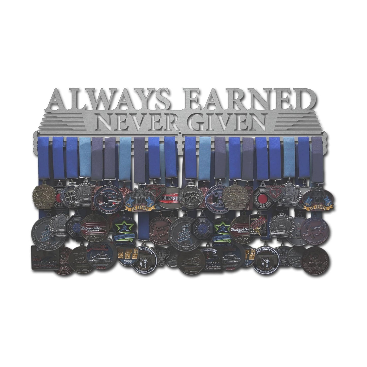 Allied Medal Hangers - Always Earned Never Given (Compact) - Multiple Variations Offered - Medal Awards Holder Display