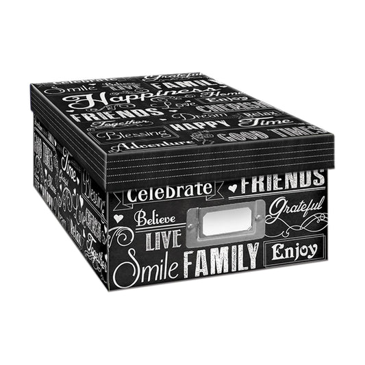 B-1BW/CHLKH Chalkboard Happiness Design Photo / Chalkboad Happiness Design / 11.25 x 4.5 x 7.88