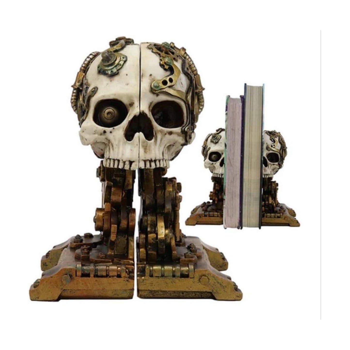 Pacific Trading Steampunk Skull Bookend