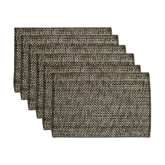 Sweet Home Collection 100% Cotton Placemats for Dining Room Rectangle Two Tone Woven Fabric 13" x 19" Soft Durable