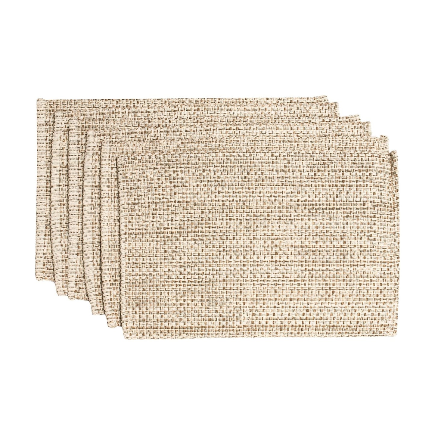 Sweet Home Collection 100% Cotton Placemats for Dining Room Rectangle Two Tone Woven Fabric 13" x 19" Soft Durable