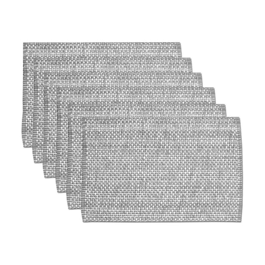 Sweet Home Collection 100% Cotton Placemats for Dining Room Rectangle Two Tone Woven Fabric 13" x 19" Soft Durable