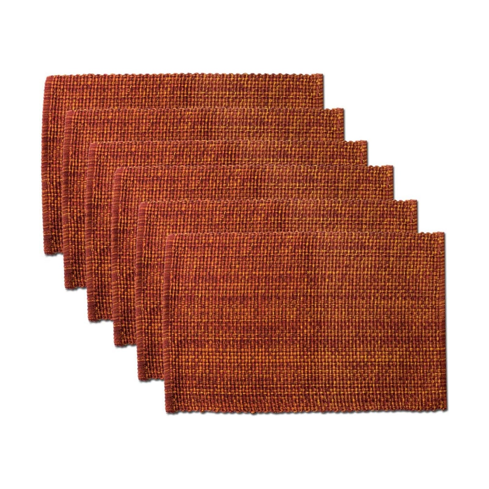 Sweet Home Collection 100% Cotton Placemats for Dining Room Rectangle Two Tone Woven Fabric 13" x 19" Soft Durable