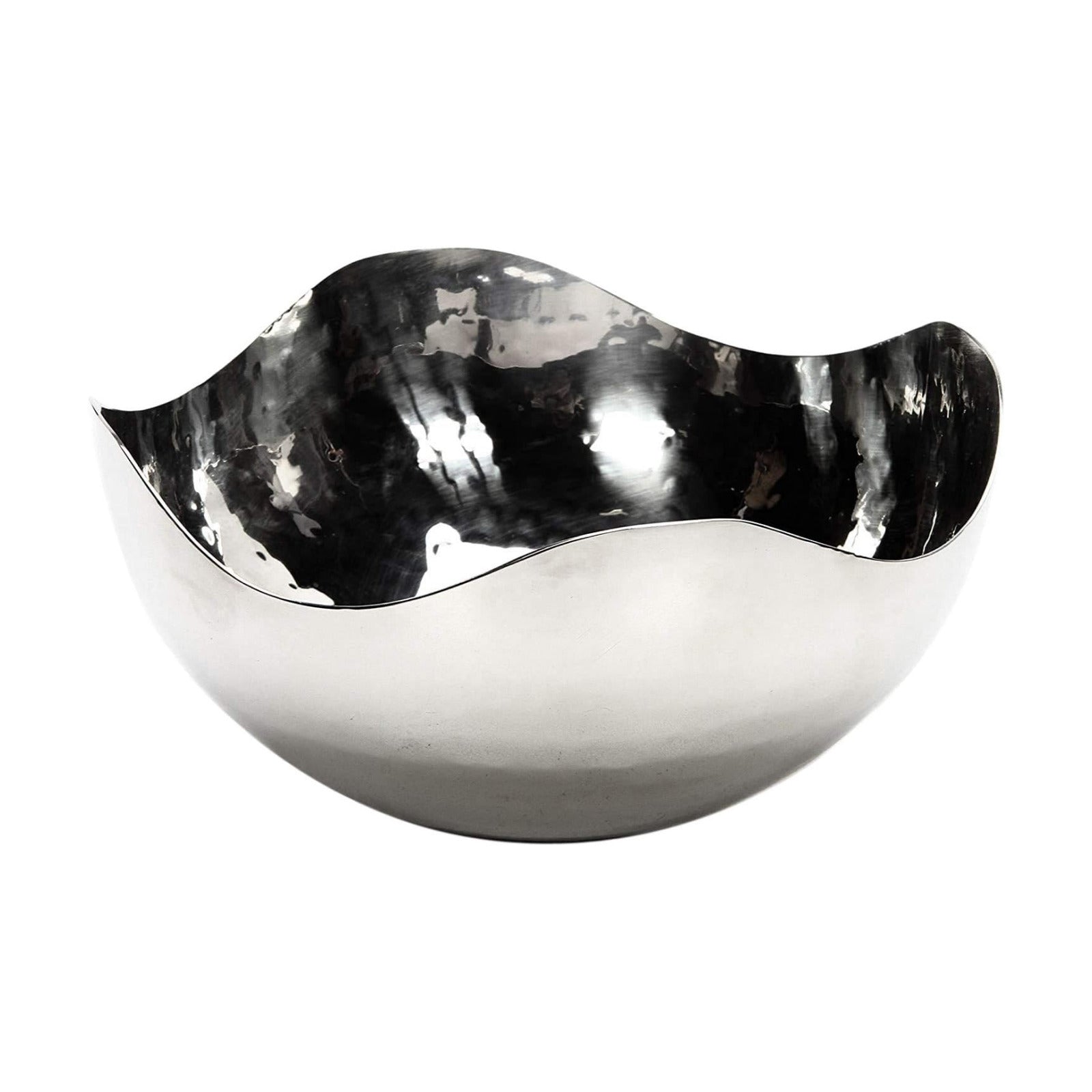 LED Candles / Diameter Finish Metal Bowl / 5.75" Diameter / Silver / 5.75 Inch
