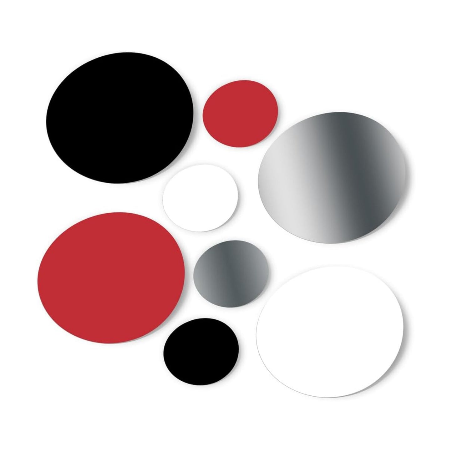 /Black/Silver/White Vinyl Wall Stickers / 60 Decals / Red