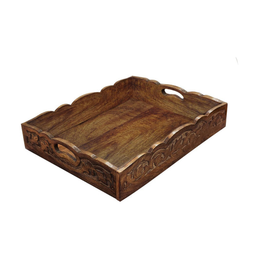 Rustic Wooden Food Tray / Natural