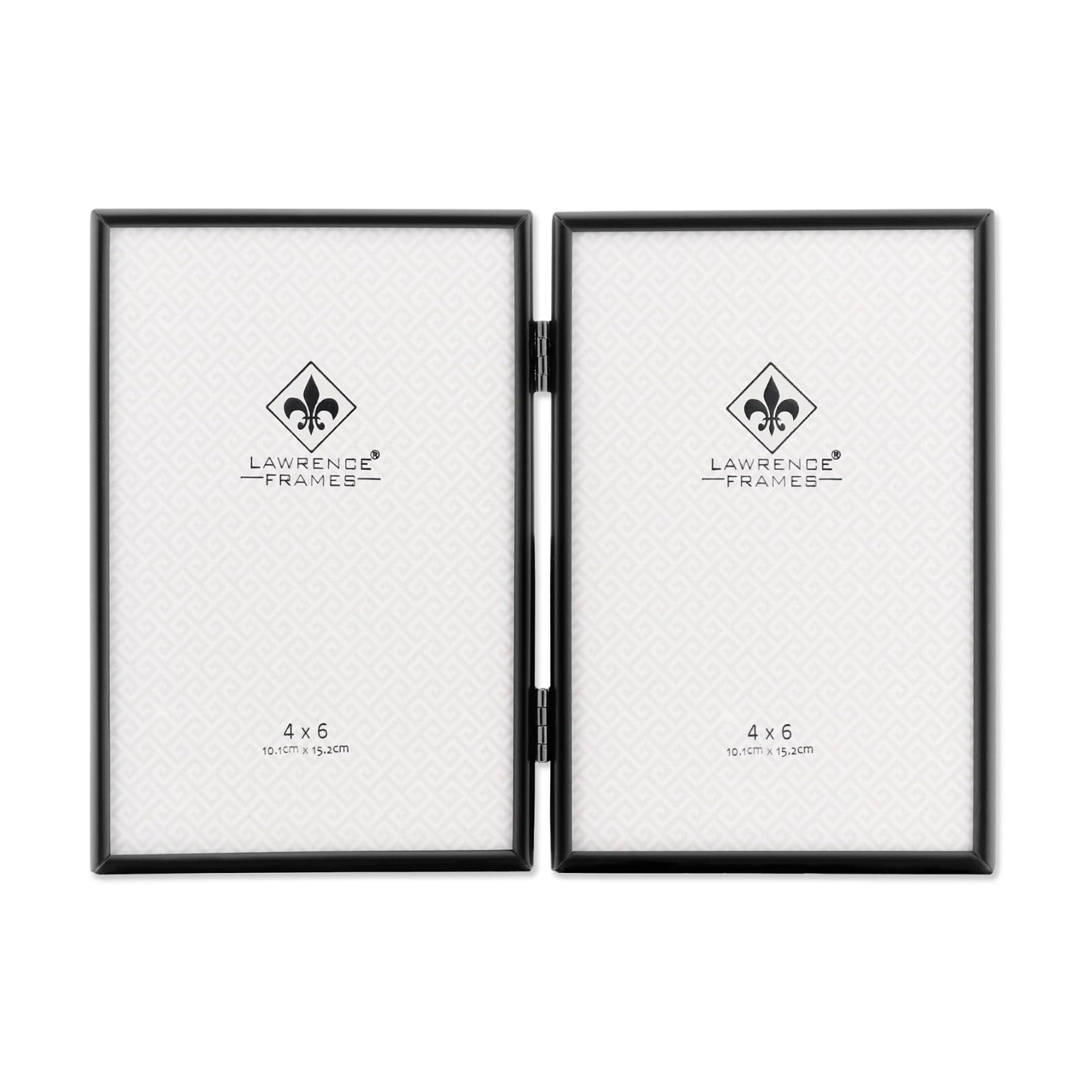 Lawrence Frames Metal Frame, Simply, Black, 4x6 Double