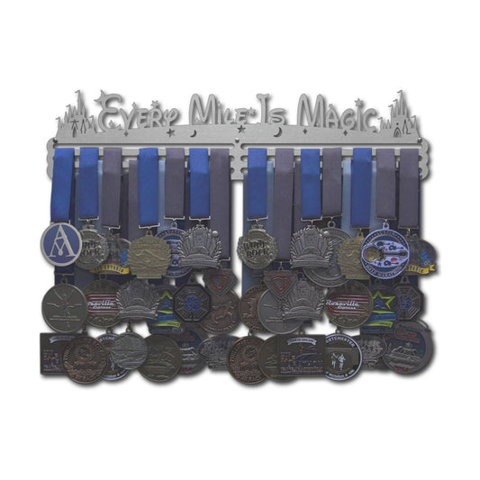 Allied Medal Hanger - Every Mile is Magic (18" Wide with 3 Hang Bars) - Medal Hanger Holder Display Rack - Multiple