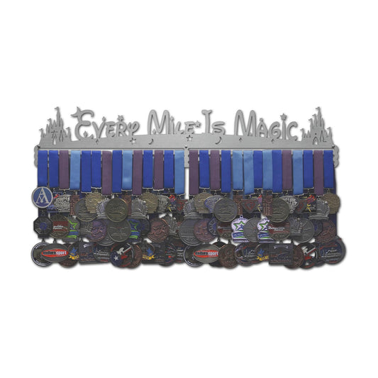 Allied Medal Hangers - Every Mile is Magic (30" Wide with 3 Hang Bars) - Medal Hanger Holder Display Rack - Multiple