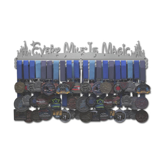 Allied Medal Hangers - Every Mile is Magic (24" Wide with 3 Hang Bars) - Medal Hanger Holder Display Rack - Multiple