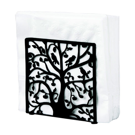 Decorative Metal Napkin Organizer / Tree and Bird