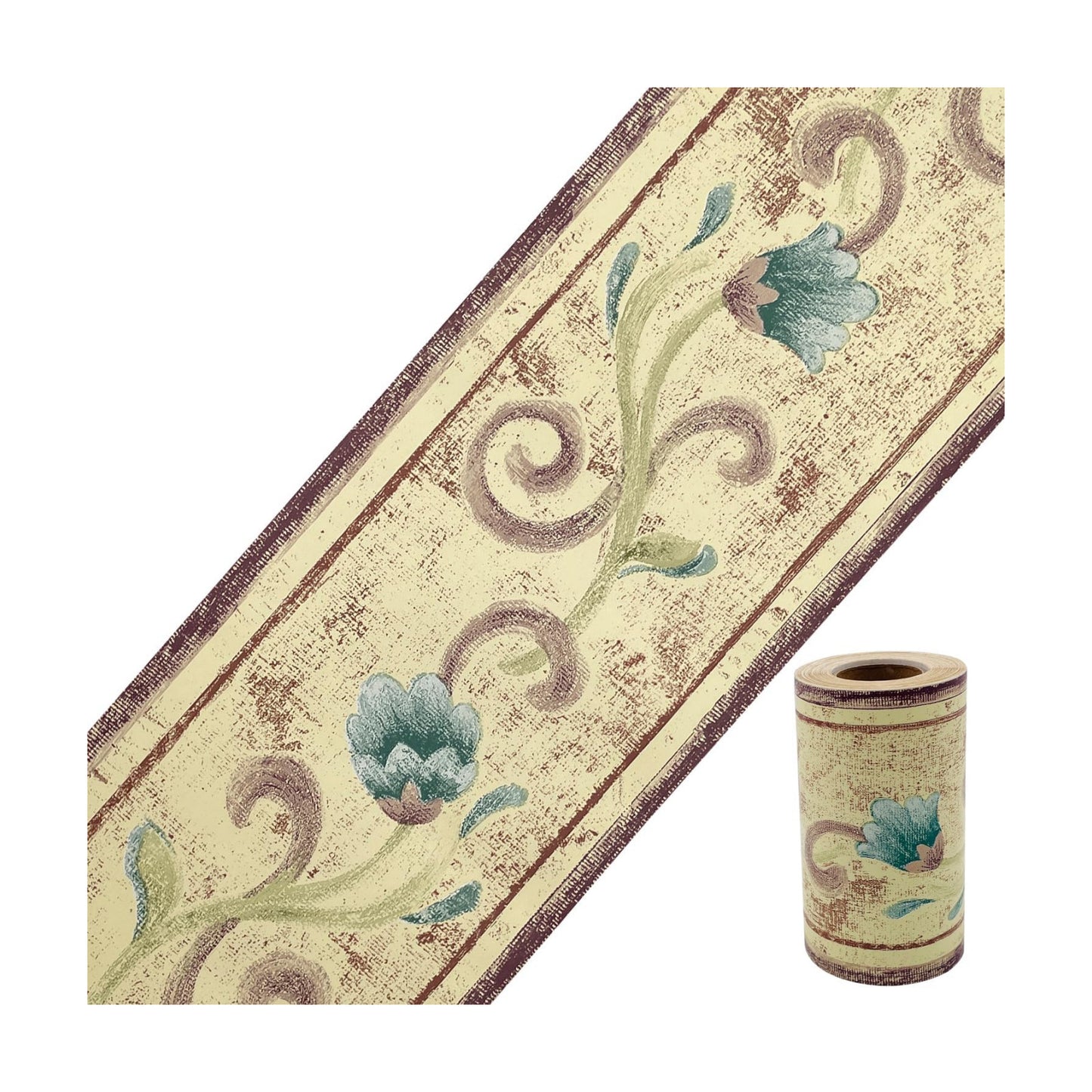 Yifely Wallpaper Border Peel & Stick Wall Covering Kitchen Bathroom Bedroom Tiles Decor / Yellow