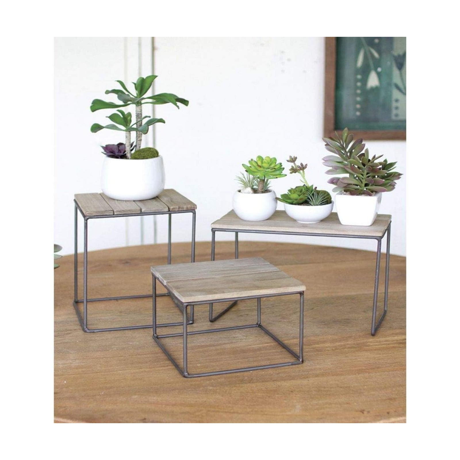 Rustic Wood Risers
