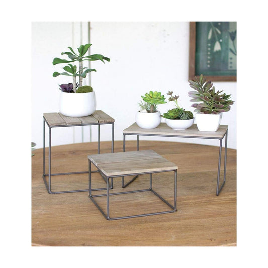 Rustic Wood Risers