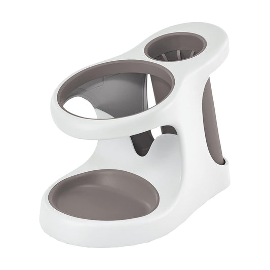Polder White/Gray Style and Store Bathroom Accessory