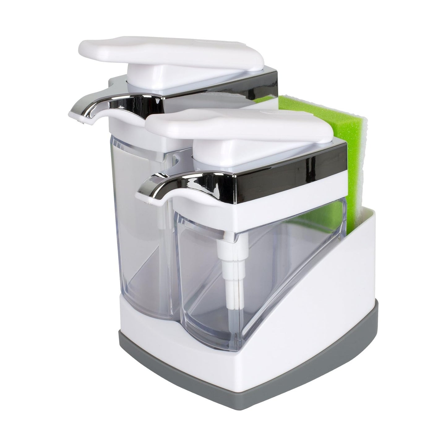 Casabella Sink Sider Duo with Sponge - White & Chrome Plating