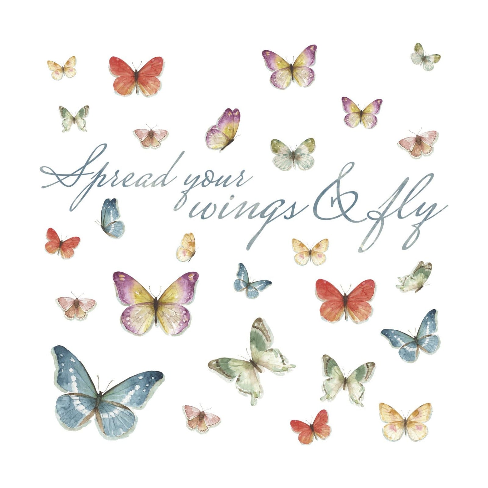 RMK3263SCS Lisa Audit Butterfly Quote Peel and Stick Wall Decals