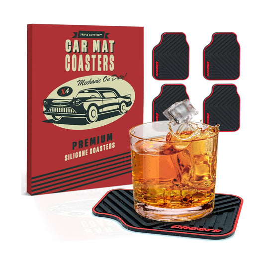 Silicone Drink Coasters / Funny Gag Novelty Car Enthusiasts Lovers Gifts for Men Him Ideas
