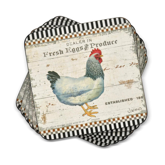 Multicolor / 4.25 x 4.25 / Coasters / Set of 6