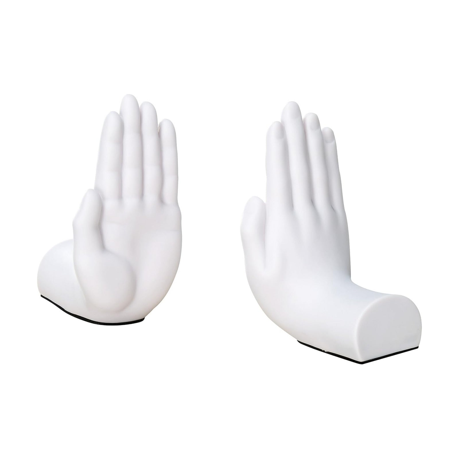 Hands Sculpture Bookend / White / Set of 2