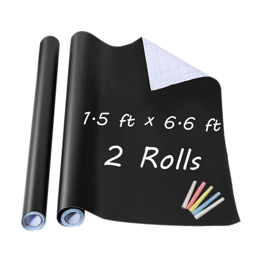 Chalkboard Wall Sticker 2 Rolls " Wallpaper Peel and Stick Chalk / 2 Rolls 1.5ft.x6.6ft. / 18 x 79