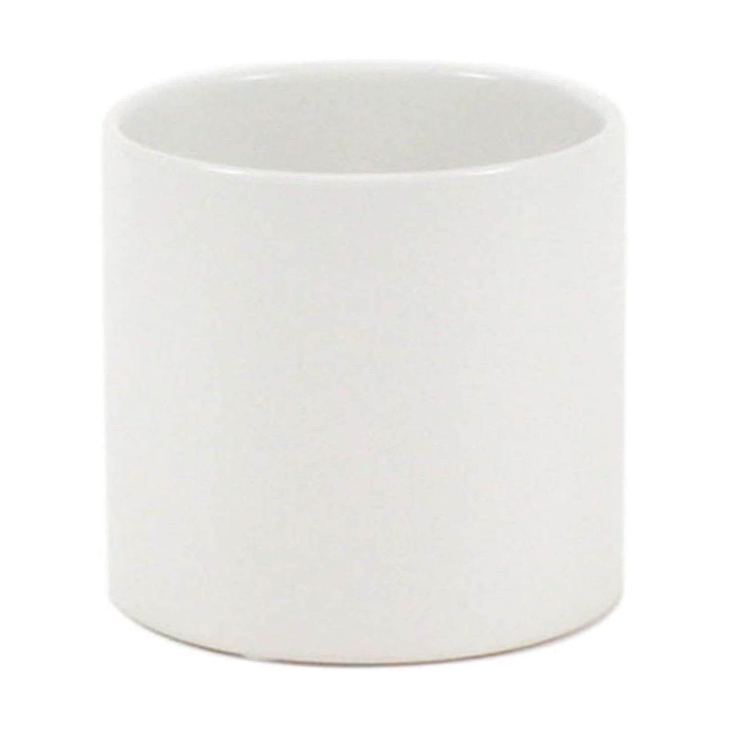 Matte Ceramic Cylinder Vase Width 6.5" Height 6 / 6.5 x 6 / H / White