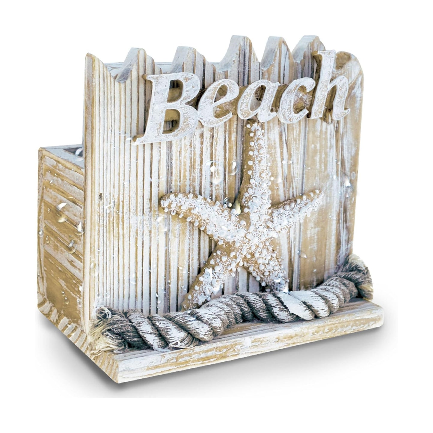 Holder / Wooden "Baja Beach" Starfish Coaster / 4.6 Inch