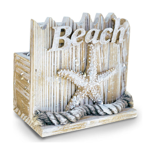 Holder / Wooden "Baja Beach" Starfish Coaster / 4.6 Inch