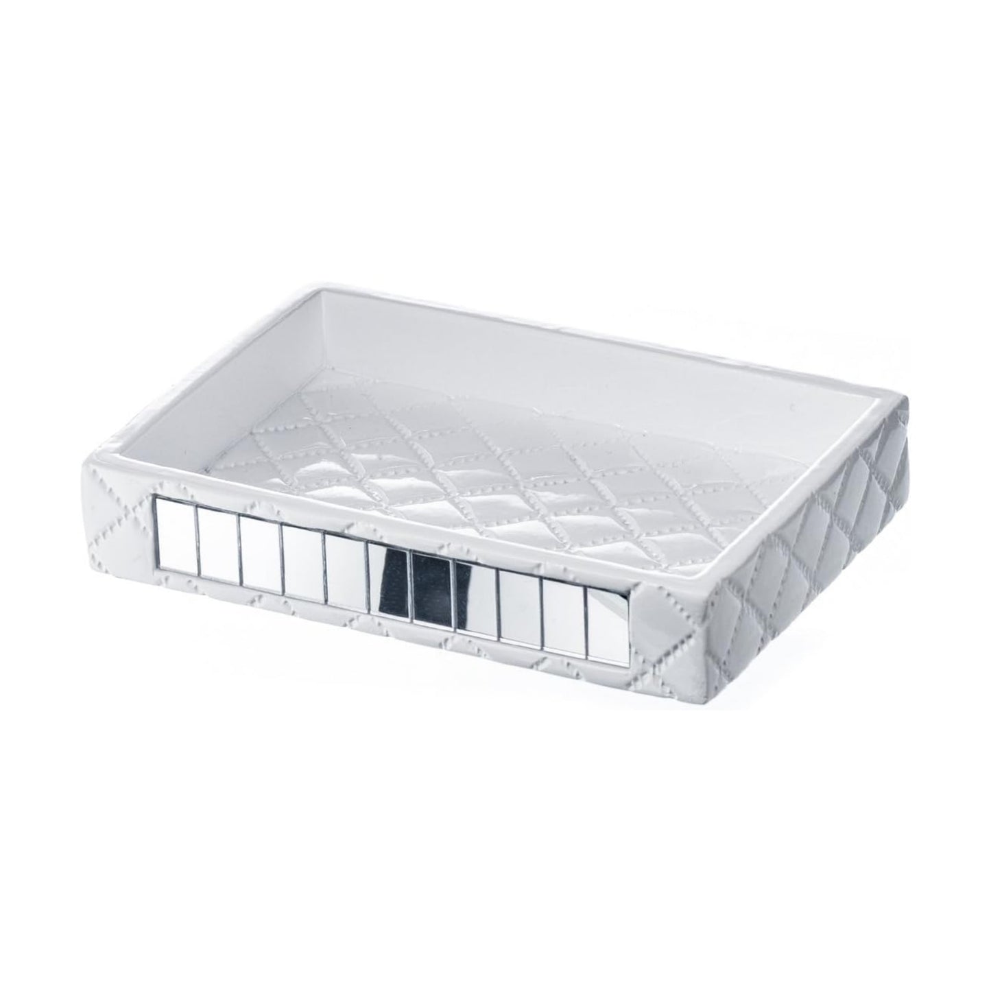 Decorative Dry Bar Soap Holder / Soap Dish / White
