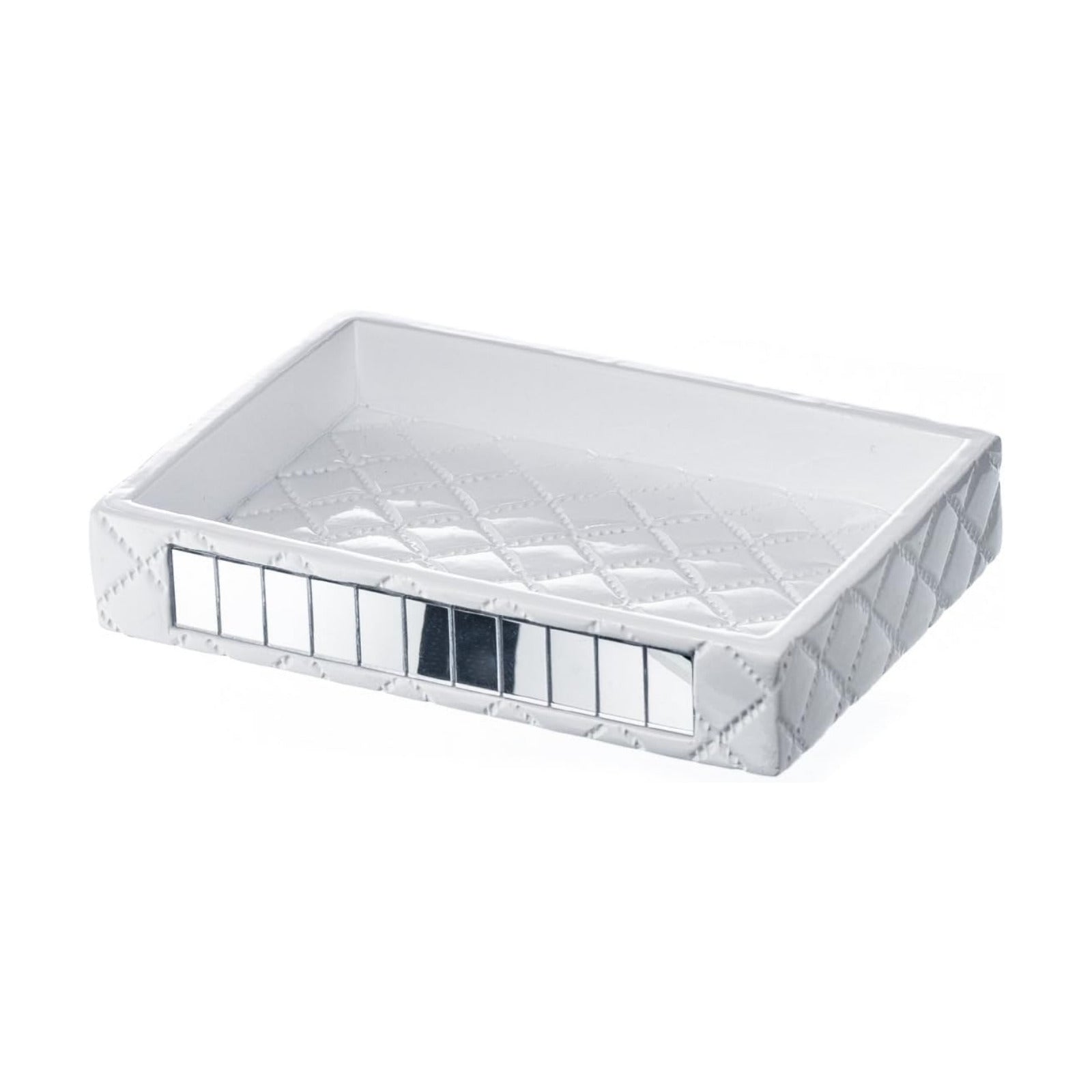 Decorative Dry Bar Soap Holder / Soap Dish / White
