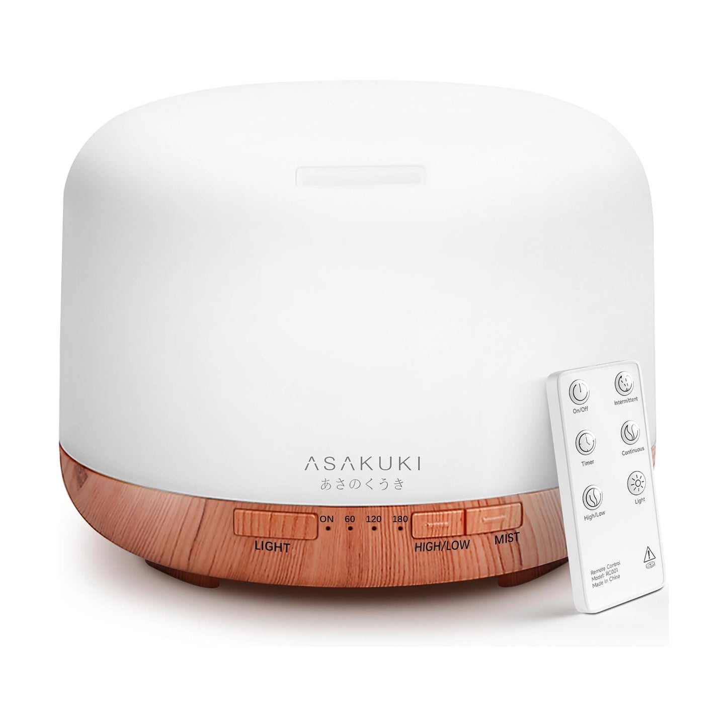 ASAKUKI Essential Oil Diffuser for Home, 500ML Aromatherapy Humidifier
