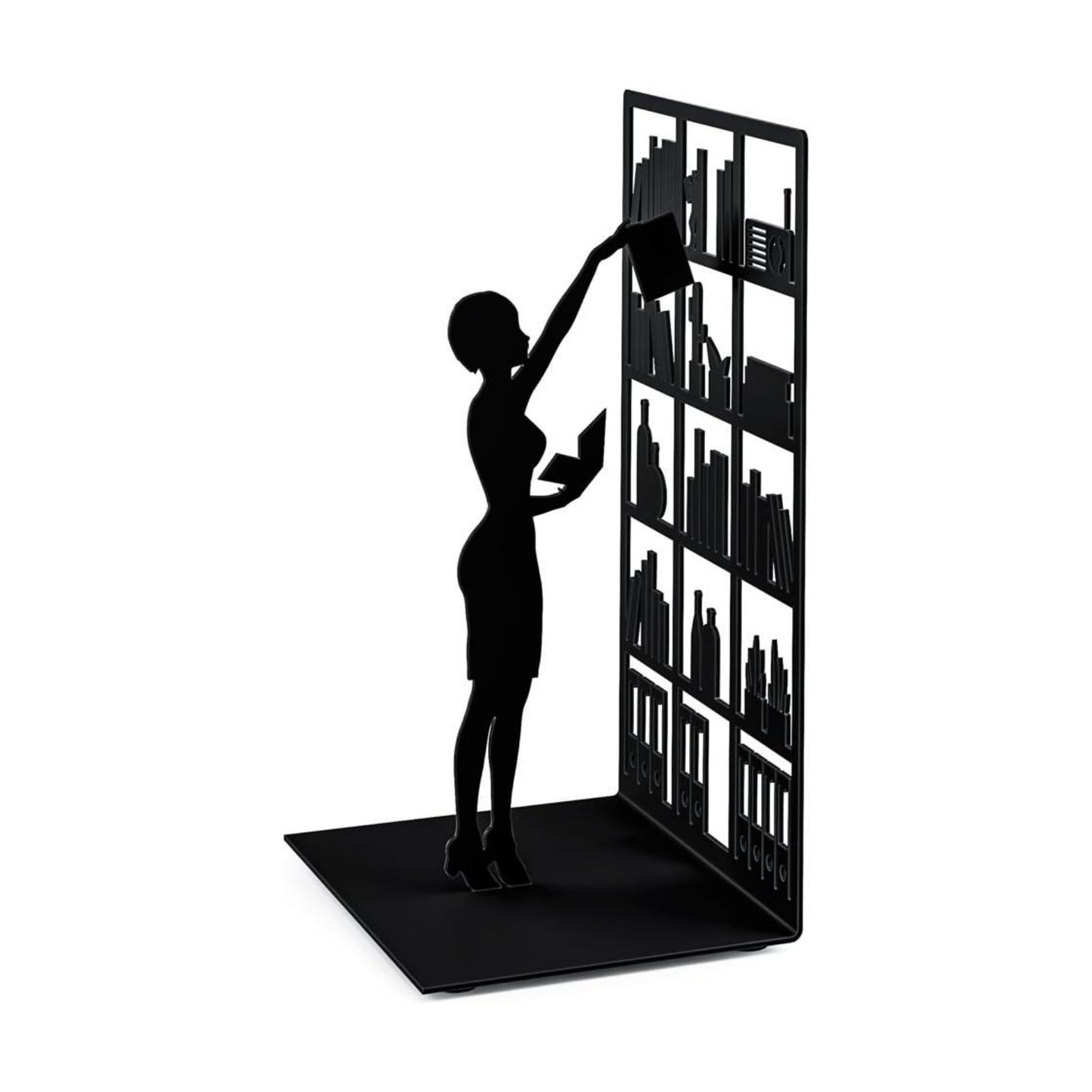 The Library Metal Bookend / Black